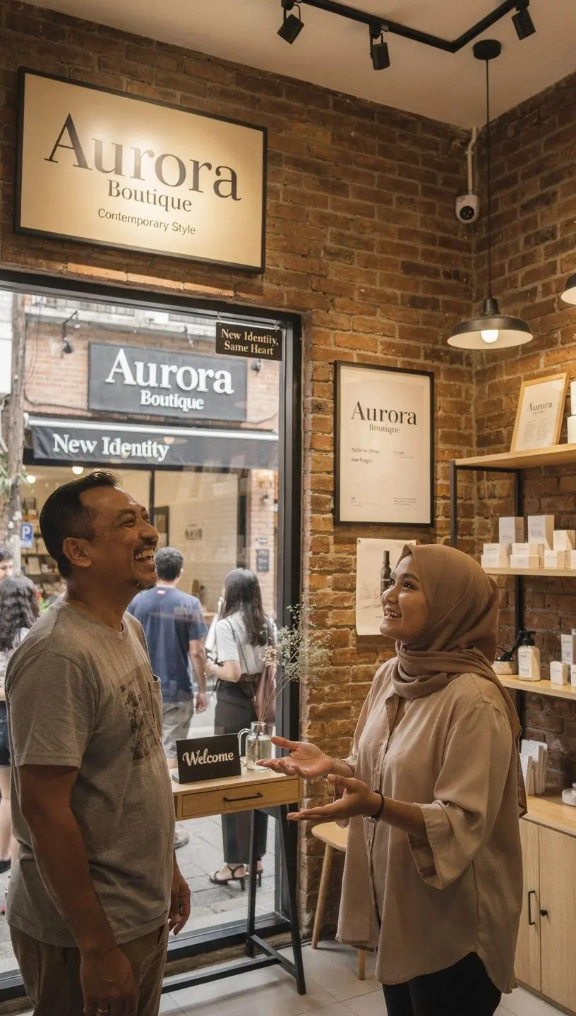 A minimalist logo concept displayed on a business card for a professional look.