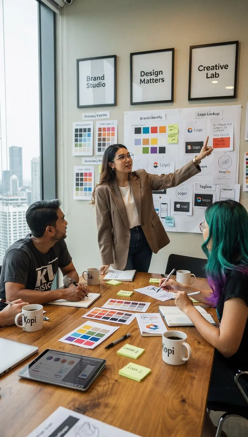 A creative logo design showcasing vibrant colors and modern typography.